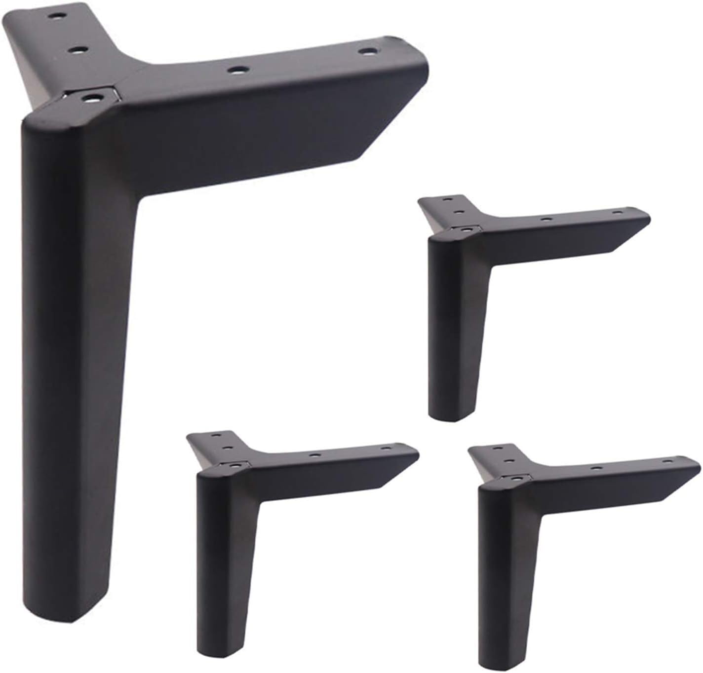 Rhllvj Black Metal Sofa Feet Furniture Replacement Feet Heavy Duty Triangular Cabinet Feet Set Of 4, Support Sofa Feet(,80Mm(3.14In))