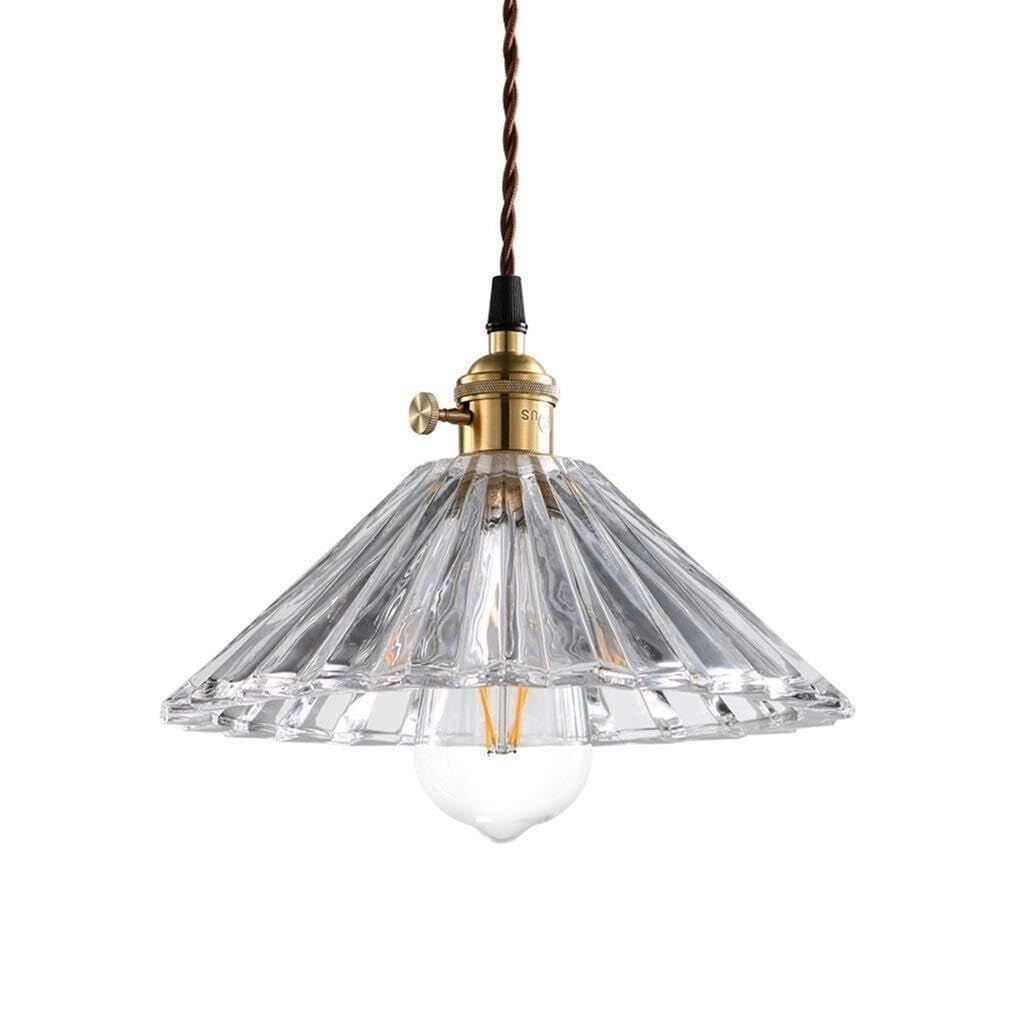 HXYSXHJUO Nordic Crystal Pendant Light - Single Head Chandelier with Elegant Glass Skirt for Restaurant, Aisle, Corridor, and Porch