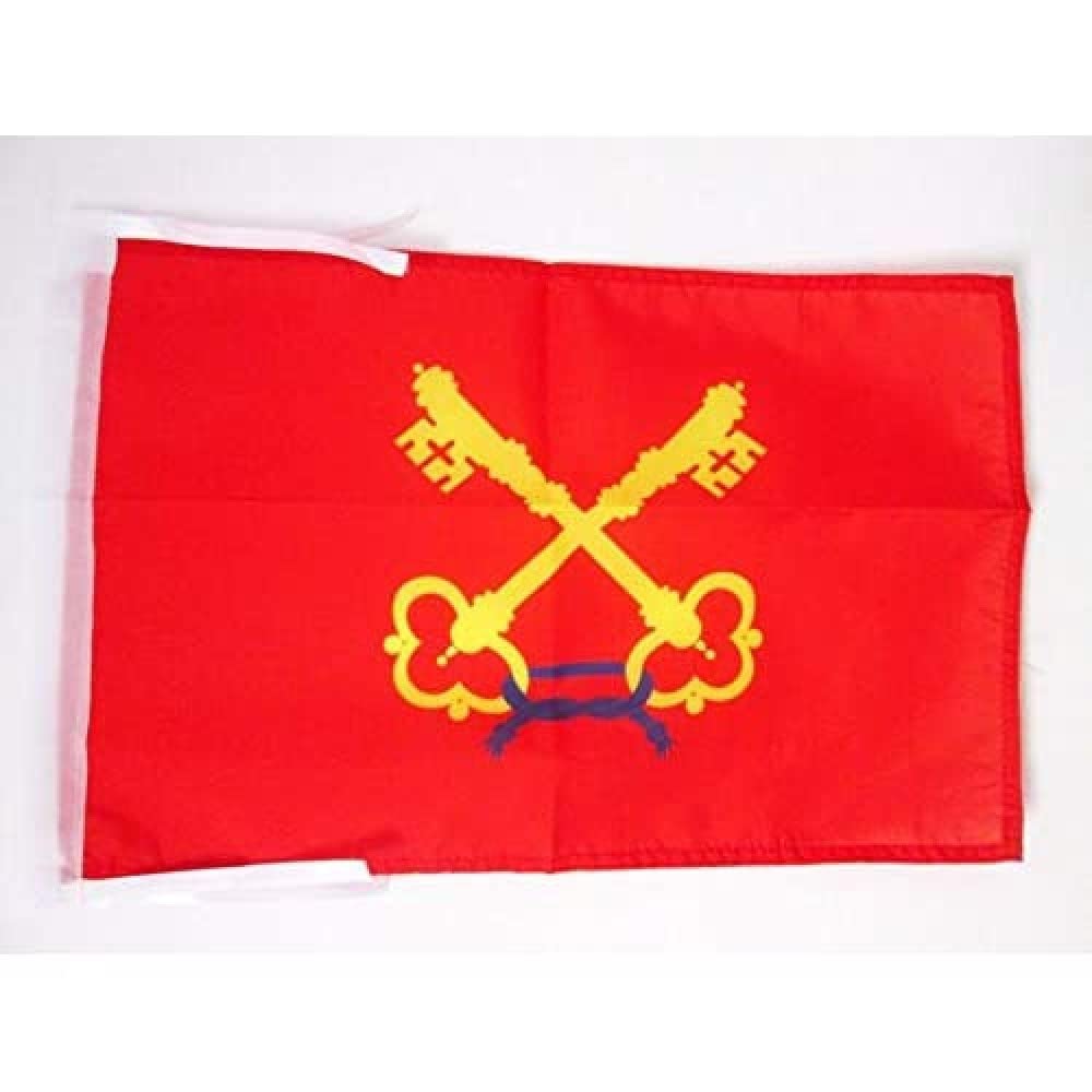 AZ FLAG - Comtat Venaissin Flag - 18'' x 12'' - 100% Polyester Papal fief - France Small Banner with Two Cords - Fade Resistant - Vivid Colors - 18x12 in - 45x30 Cm โ image 1
