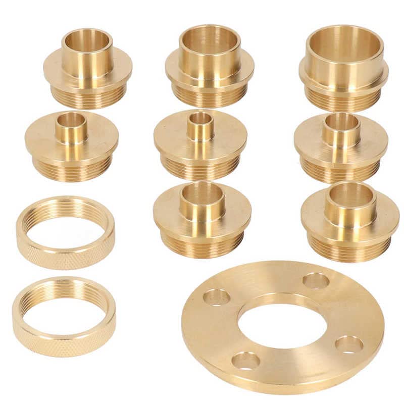 Tool Part for 11Pcs/Set Brass Template Router Guides Kit with Lock Nut Adapter Router Accessory Power Tool Accessories