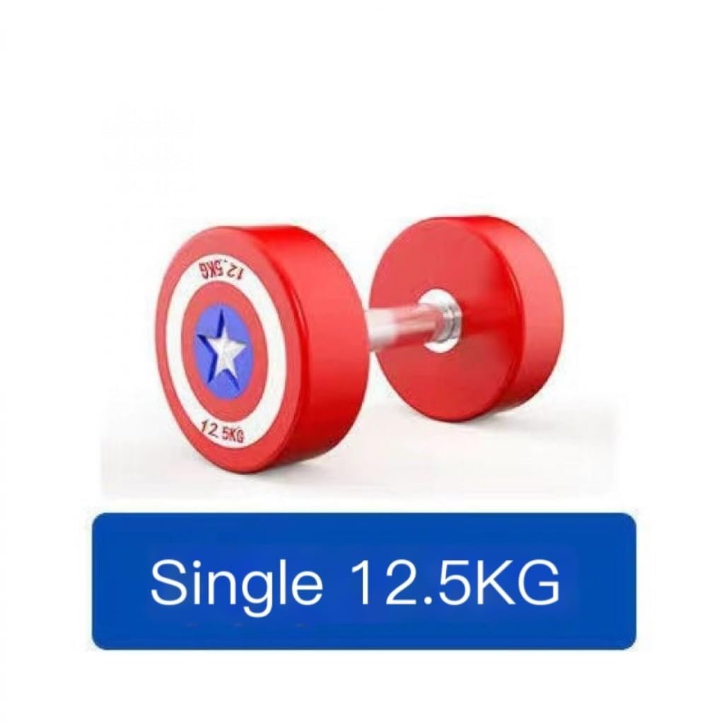 Manubri Capitan America Manubri Attrezzature per il fitness Manubri rivestiti in gomma PU per uomo e donna Palestra Sport a casa Bilanciere