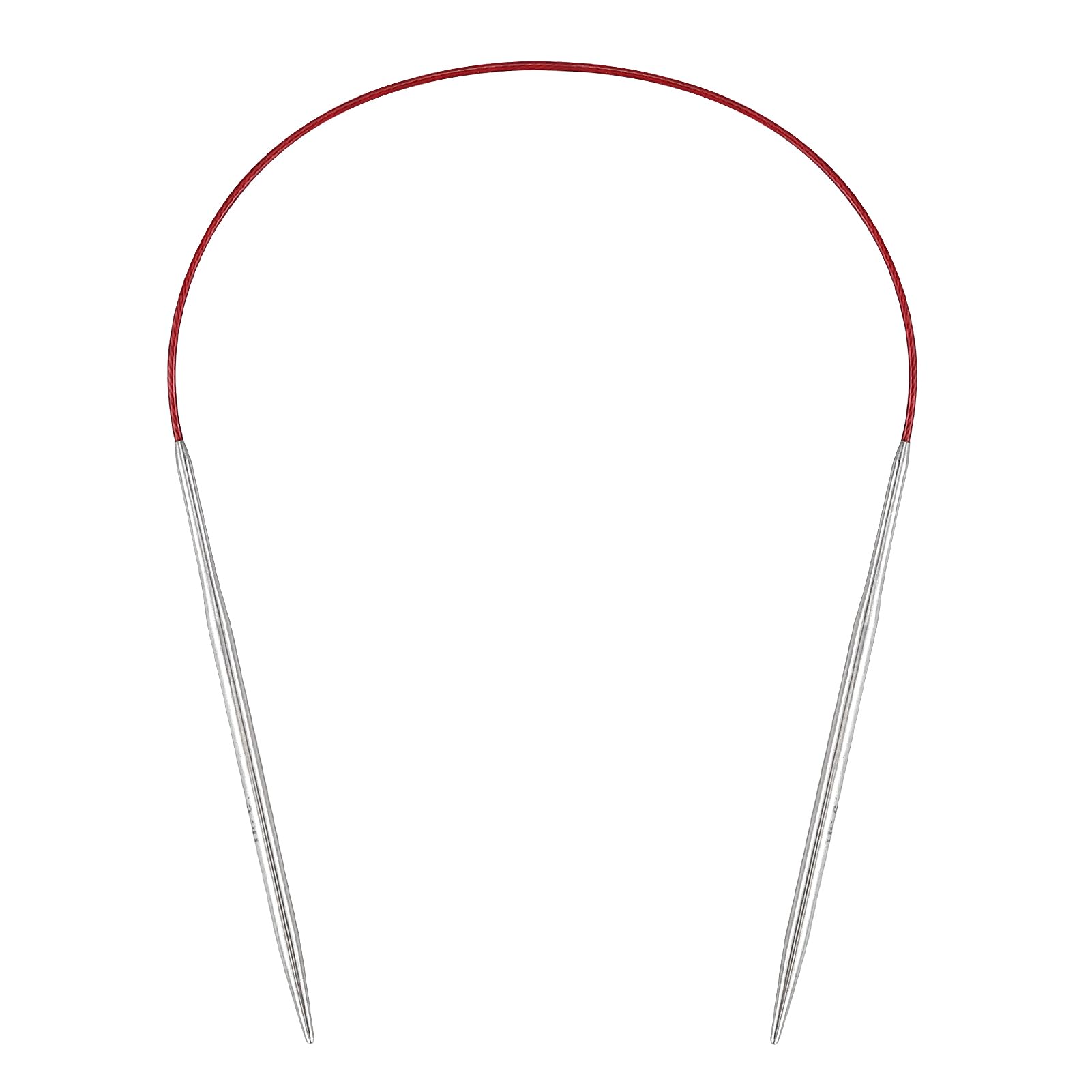4mm Circular Knitting Needles - 40cm Flexible Cable, Metal Needles for Hats & Socks