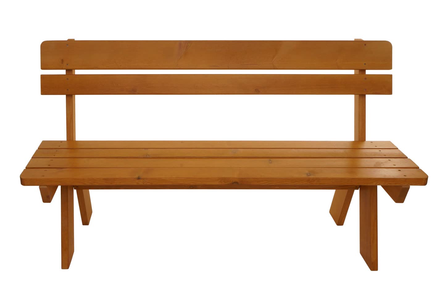 Mendler Gartenbank HWC-L66 Massiv-Holz FSC® 148cm - honigfarben | Sitzbank, Holzbank, Parkbank, Gastronomie-Qualität