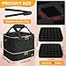 Sambois Nail Polish Organizer Bag Holds 84 Bottles (15ml/0.5 fl.oz)& Nail Lamp, PU Leather Nail Supplies Organizer with Holder& Shoulder Strap, Portable Travel Nail Kit Storage Carrying Case (Black)