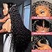 Dianthe 34 Inch 13x6 Deep Wave Lace Front Wigs Human Hair HD Lace frontal Curly Human Hair Wig for Black Women 180% Density Wet and Wavy Glueless Wigs Human hair Pre Plucked with Baby Hair