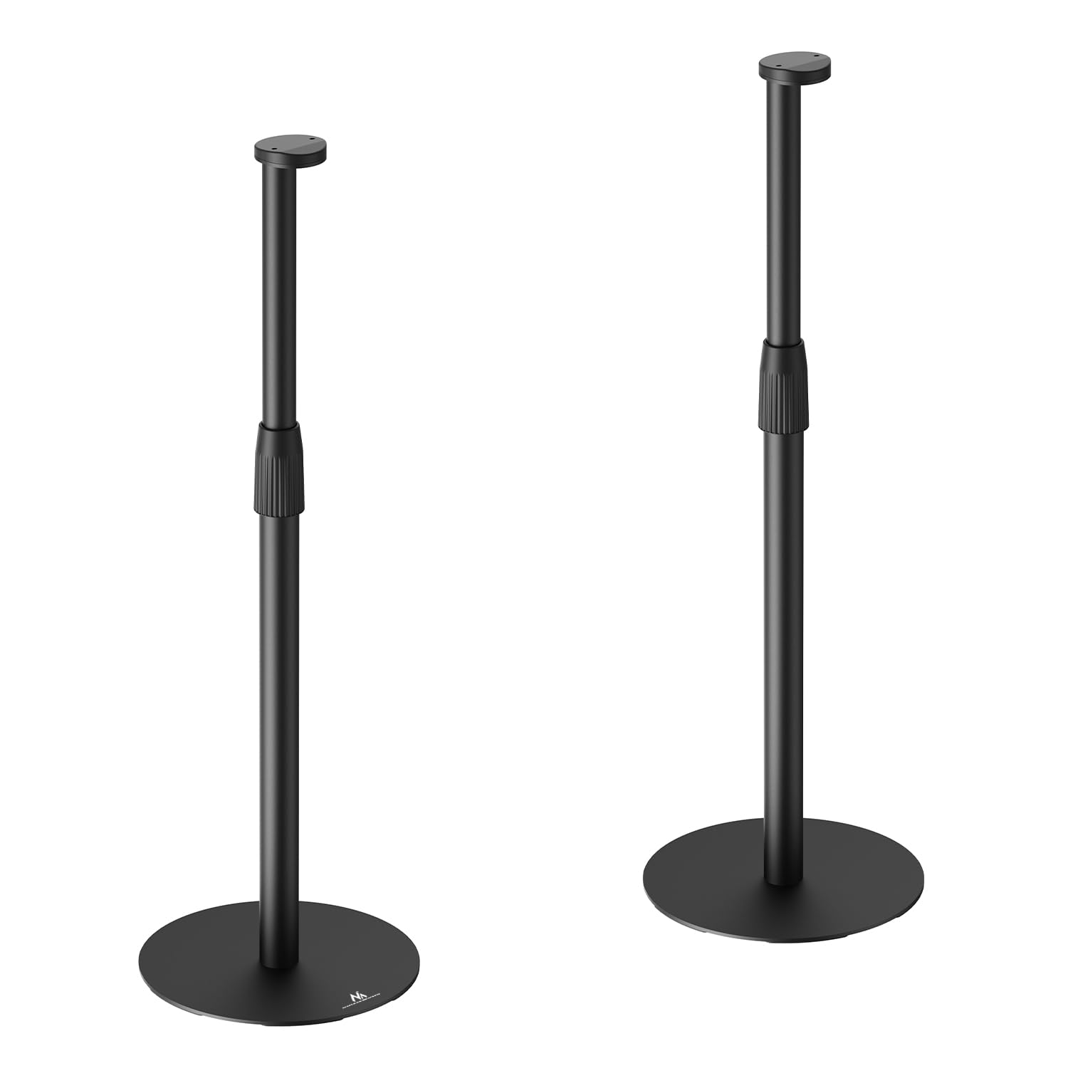 Maclean MC‑496 Supporto da pavimento per Sonos Era 100 e 300 | Regolabile 682-1068 mm | Gestione cavi e base stabile | Set di 2 treppiedi neri | Design elegante e sicuro