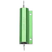 Vista 2 de uxcell 2 piezas de resistencia de caja de aluminio 100 W 12 ohmios bobinado verde para convertidor de repuesto LED 100 W 12RJ