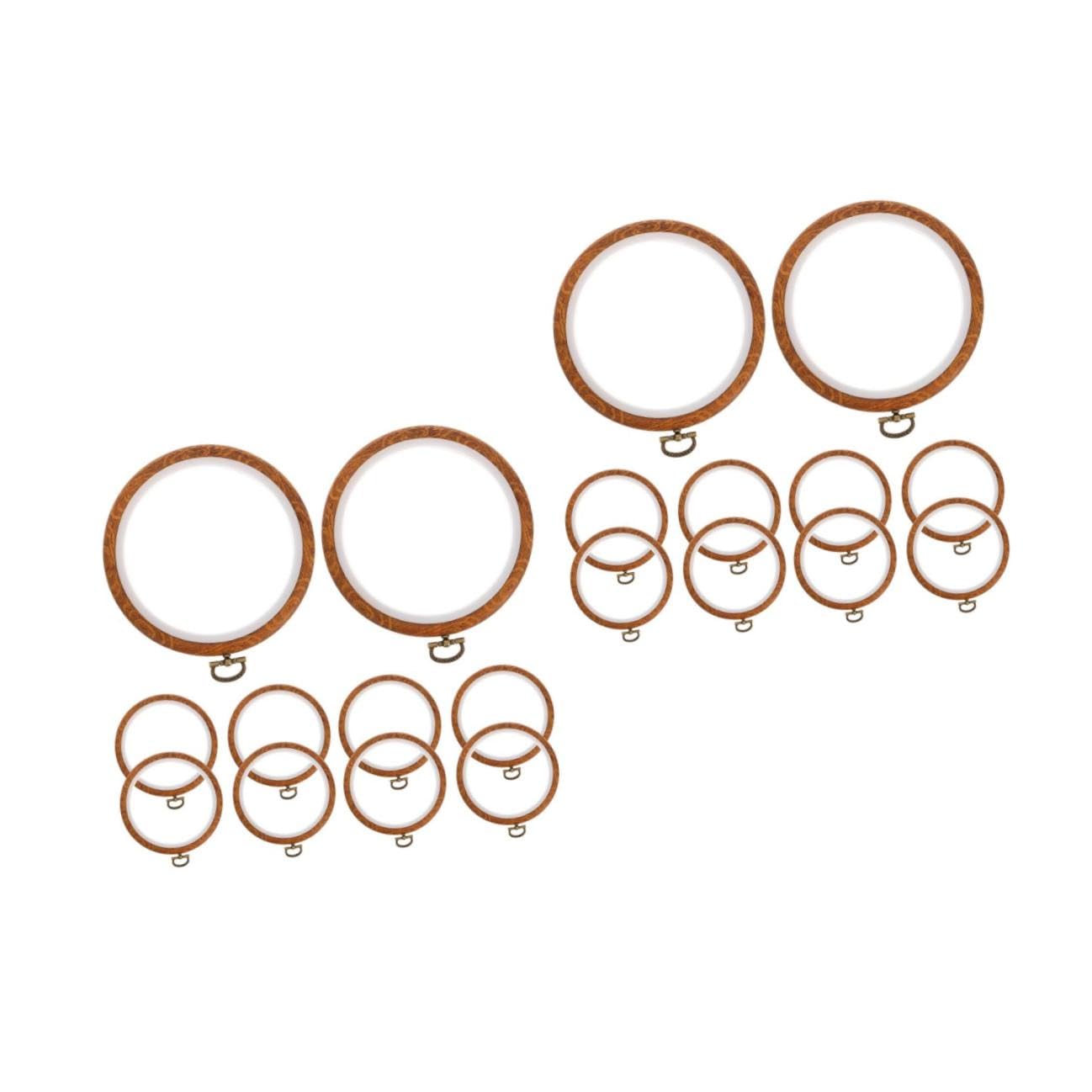 DIYEAH 20 Piezas Aros de Bordado Ovalados de Pequeños para Punto Cruz Bastidores DIY para Manualidades y Exhibición Herramienta de Bordado Texturizada Kit de Anillos para Bordar