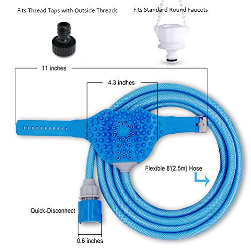 image for SIKSIN Pet Bathing Shower Sprayer Massage Scrubber in-One Carry, Adjus