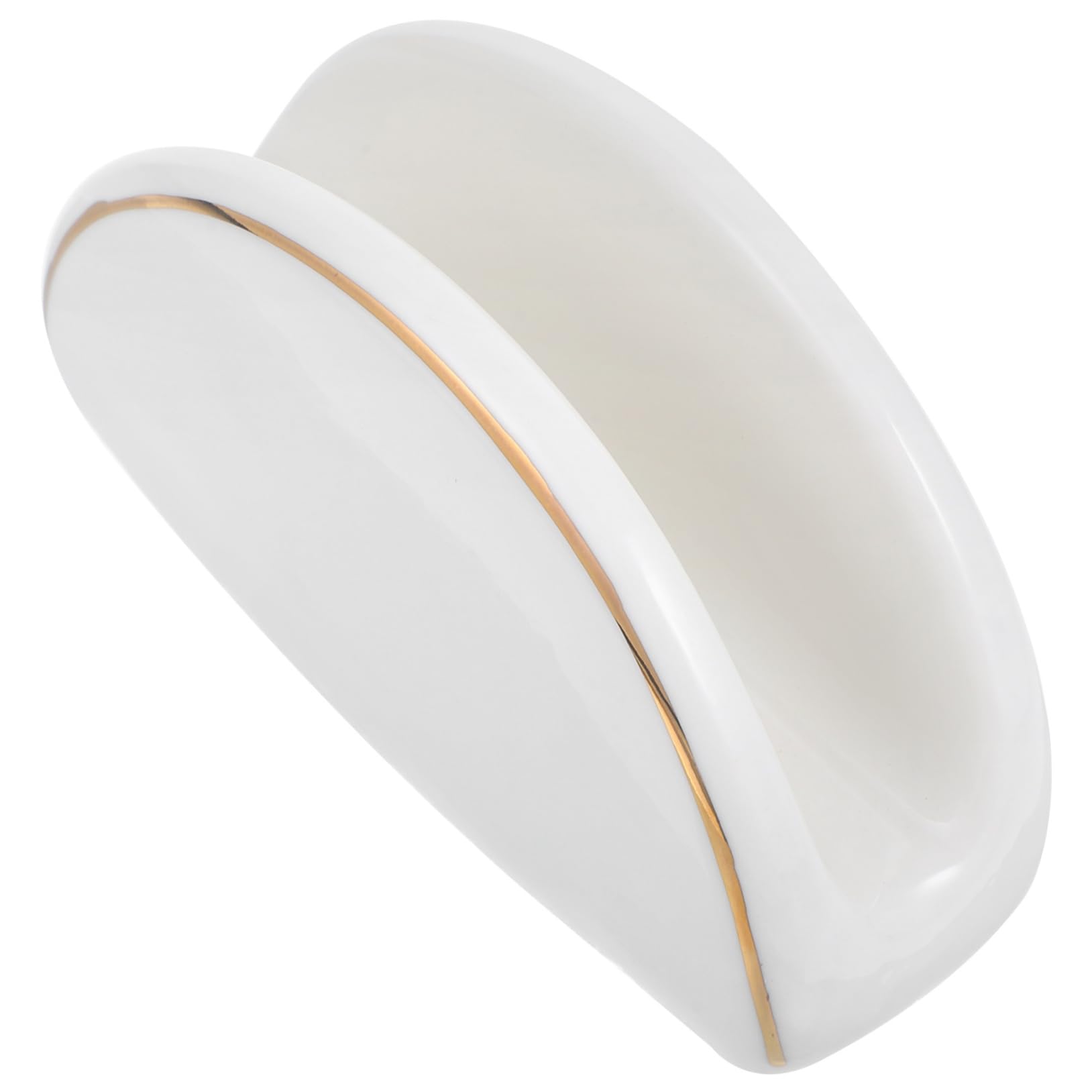 Alipis 5piezas Soporte Cerámico Para Servilletas Bordes Dorados Dispensador De Servilletas Para Decoración De Mesa Para Cocina y Comedor