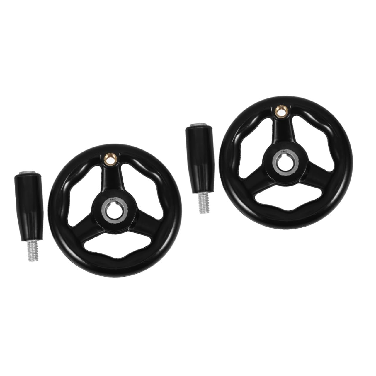 CIYODO 2pcs Machine Tool Rotary Handle Hand Wheel Crank Lathe Accessory Crank Handle Milling Hand Wheel for Machine Tool Bakelite Hand Wheel Hand Wheel for Craftsman Table Black