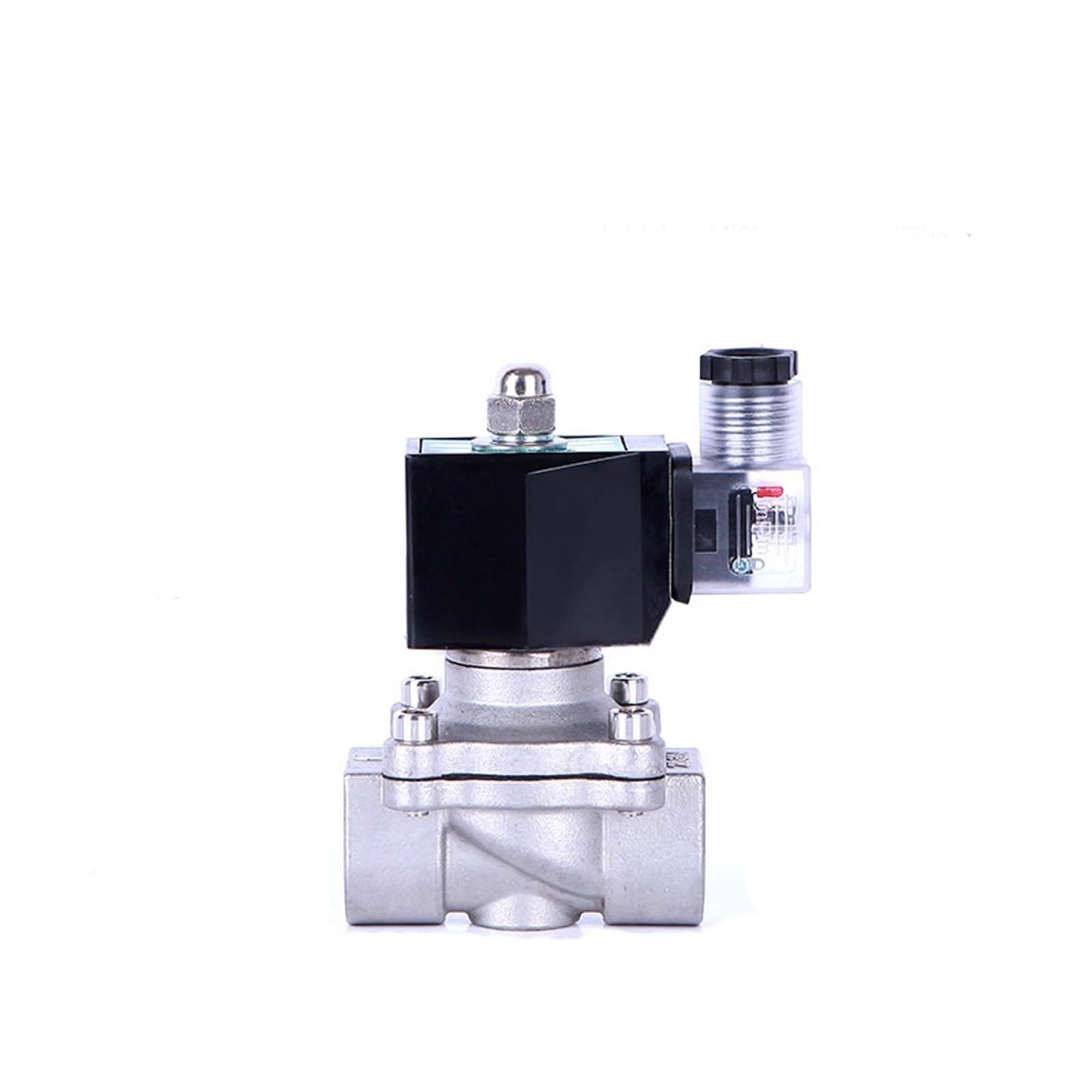 JNURGWLYH DN10 3/8" 12v 110v 220v 24v Water Gas Electric Solenoid Valve for Water Stainless Steel(Npt,220VAC-EPDM-SEAL)