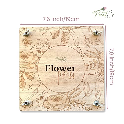 Wooden Leaf, Plant, Flower Press Kit & Ebook - Medium 7X7 Inch, 7 Layer Press, Great Gift For Creative Plant Lovers, Kids & Adults, Educational Activity, Outdoor Crafts #TOP1
