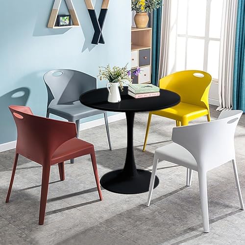 Image of Wooden Pedestal Table, Accent Bedside Table,Modern Coffee End Table for Living Room, Bedroom and Balcony with Round Design Table (White New)
