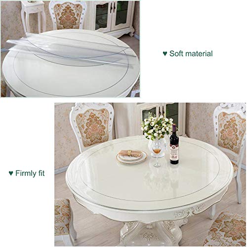 Nappe transparente PVC ronde 140 cm idéale pour table basse