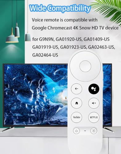 Image of BLACKSHEEP Replacement Voice Remote for Google Chromecast 4k HD Snow TV, Remote Control for G9N9N, GA01920-US, GA01409-US, GA01923-US, GA01919-US