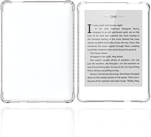 Case for Meebook Colour E-Reader M6C/Meebook E-Reader M6 6 Inch, WUNIAK Airbag Drop-Proof Design Thin Slim Lightweight Scratch Proof,Durable Protection Silicone Rubber TPU Cover for M6C/M6 Clear