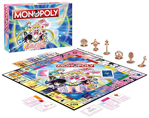 Winning Moves Monopoly Sailor Moon Edition - Monopoly Spiel für Fans - Familienspiele Strategie Brettspiele Sailor Moon - 2+ Spieler ab 8+ Jahren - Deutsch – Bild 4