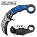 Produktbild Fire Skull Karambit  Messer Biker Biker Rider mit Totenkopfmotiv  Gürtelclip im Griff # tf-747bl