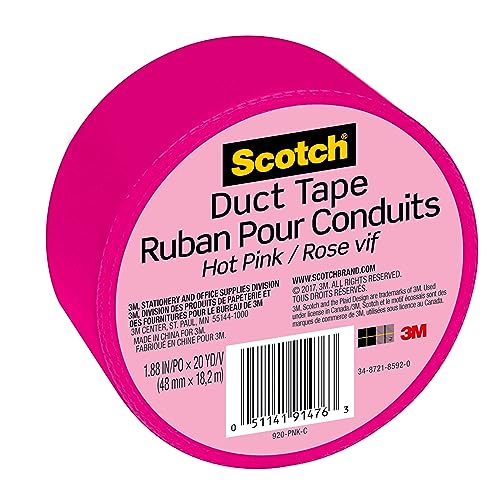 Image of Scotch Duct Tape, 1.88 in x 20 yd, Hot Pink, 6 Pack