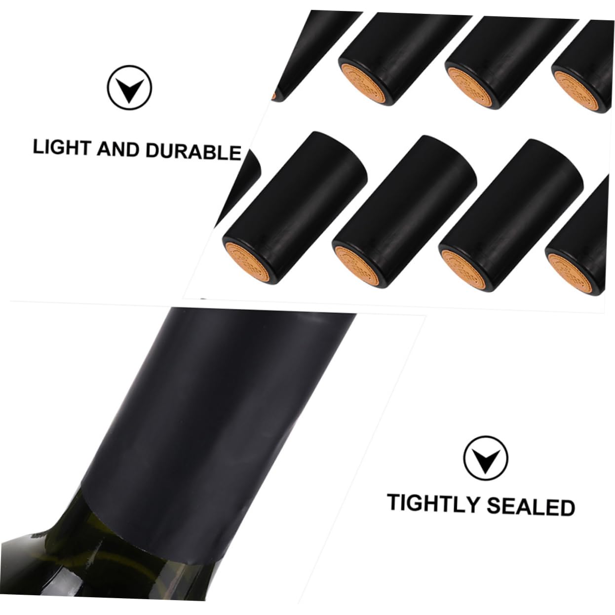 MOLUCKFU 50pcs Heat Shrink Capsules for Wine Bottles Wine Sealing Caps Shrink Wrap for Home Brewing and Secure