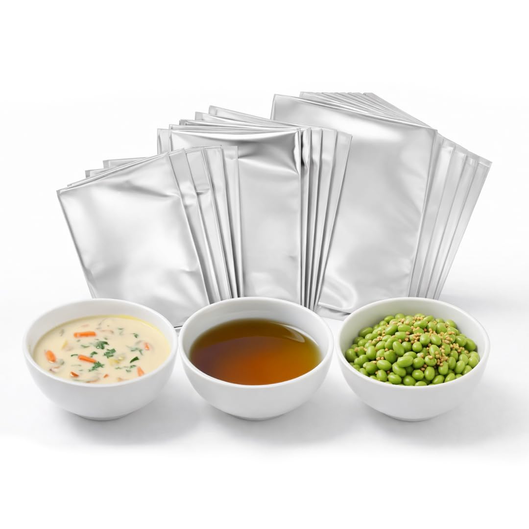 Pack of 100 (5 X 7) Aluminium Silver Foil Pouches for Tea, Coffee & Food Packaging, Metalized Storage Bags for Hot & Dry Food, Multipurpose Packing Pouches-image-36