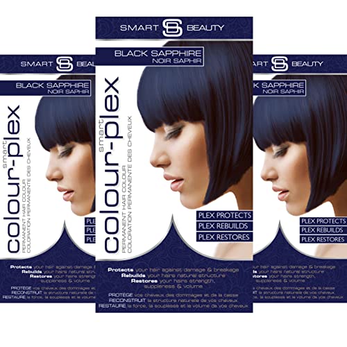 Smart Beauty Tinte de Cabello Negro Azul Zafiro (Paquete de 3)