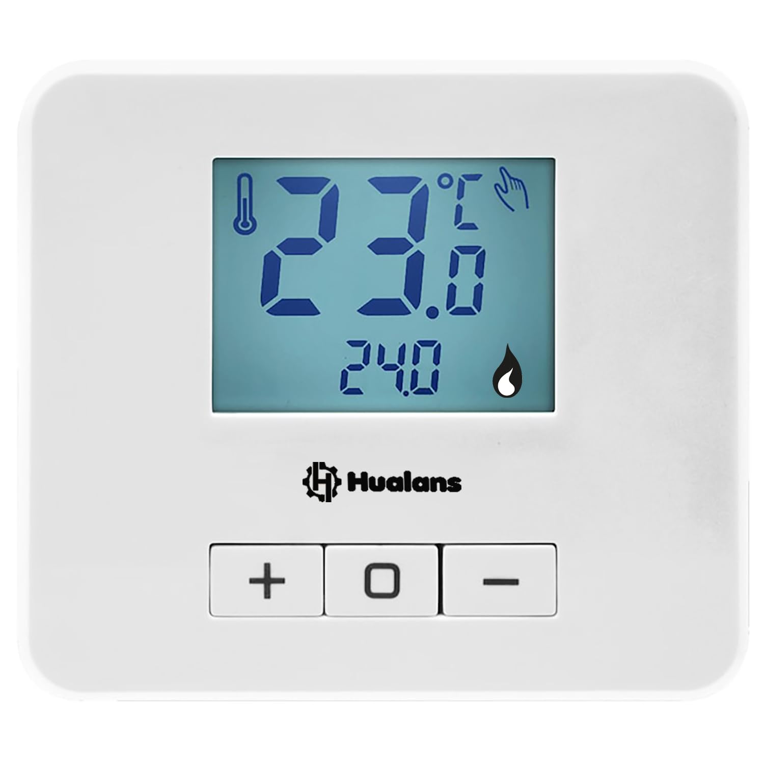 Thermostat d'ambiance non programmable, thermostat à piles pour chaudière à gaz - Mode confort, économique et antigel - Installation facile et verrouillage enfant - Alimentation par batterie (2 x AA)