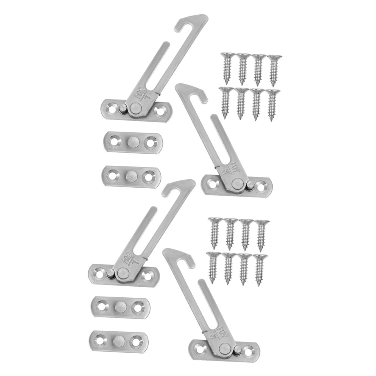OSALADI Lot De 2 Butées De Fenêtre Coulissantes À Friction Améliorée Pour Enfants Faciles À Installer 4 Pièces X 2