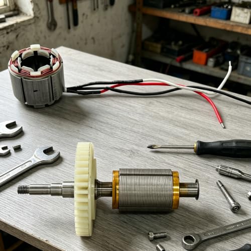 Componente de repuesto de motor de metal para reparación de amoladora sin escobillas 5