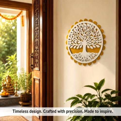 Image of Sehaz Artworks Tree of Life Wall Decor Items for Living Room 28x28 CM