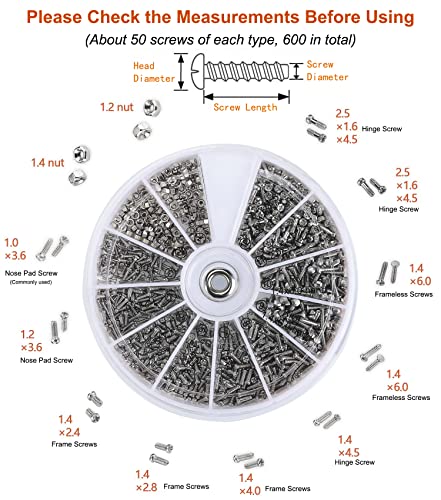 image for Eyeglass Repair Kit, PTSLKHN Sunglasses Repair Tool Kit with Eyeglass 