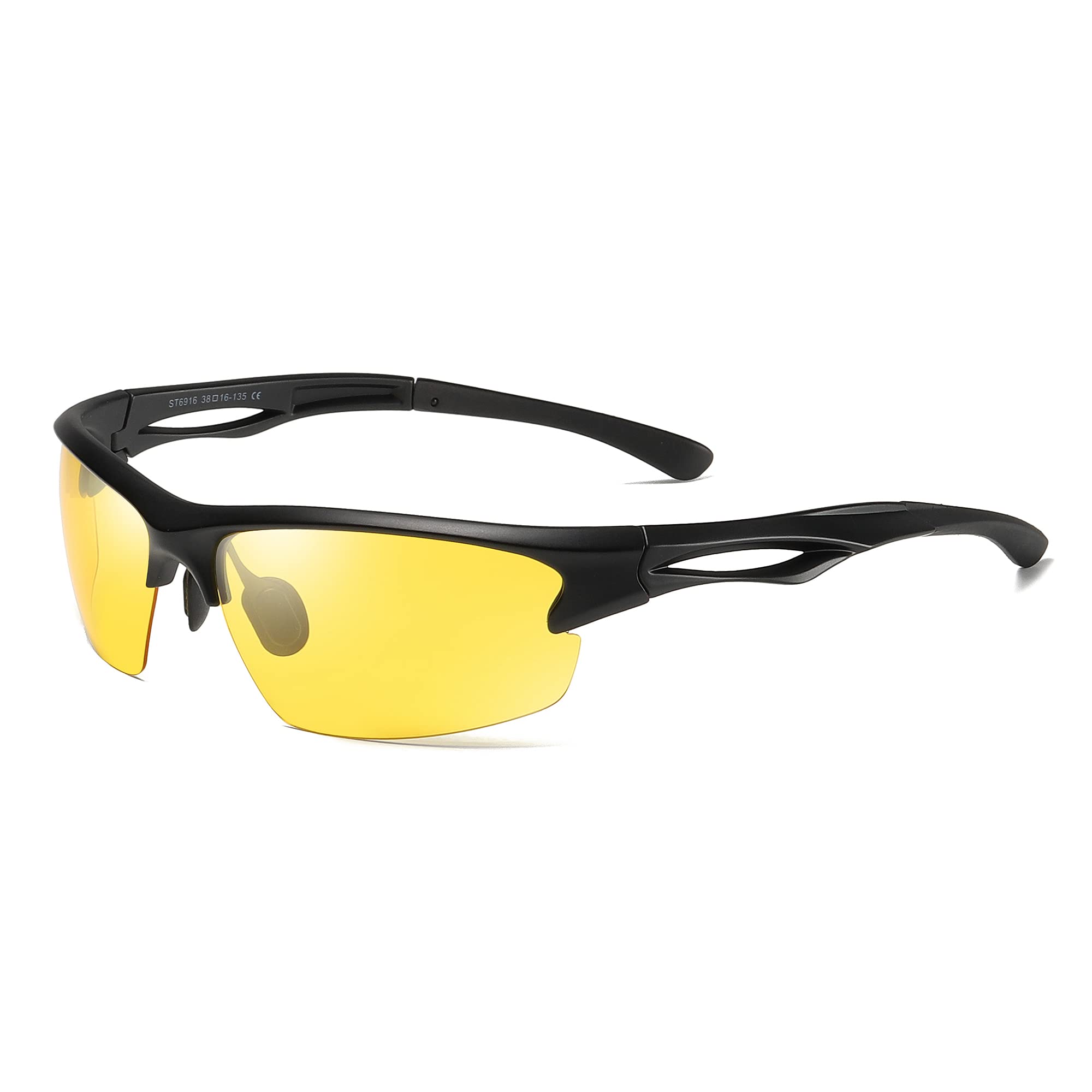 [Cyxus] スポーツサングラス 偏光レンズ UVカット 紫外線対策 超軽量TR90 自転車 登山 釣り 野球 ゴルフ ランニング ドライブ バイク テニス スキー（1071イエロー）