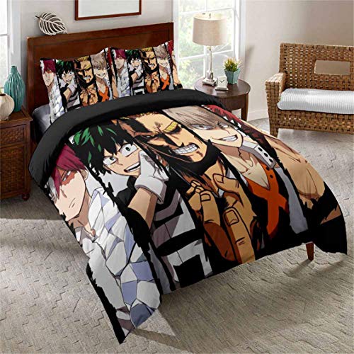 SK-PBB My Hero Academy - Funda nórdica (microfibra, incluye funda de almohada de 50 x 75 cm), 8, 135x 200 cm