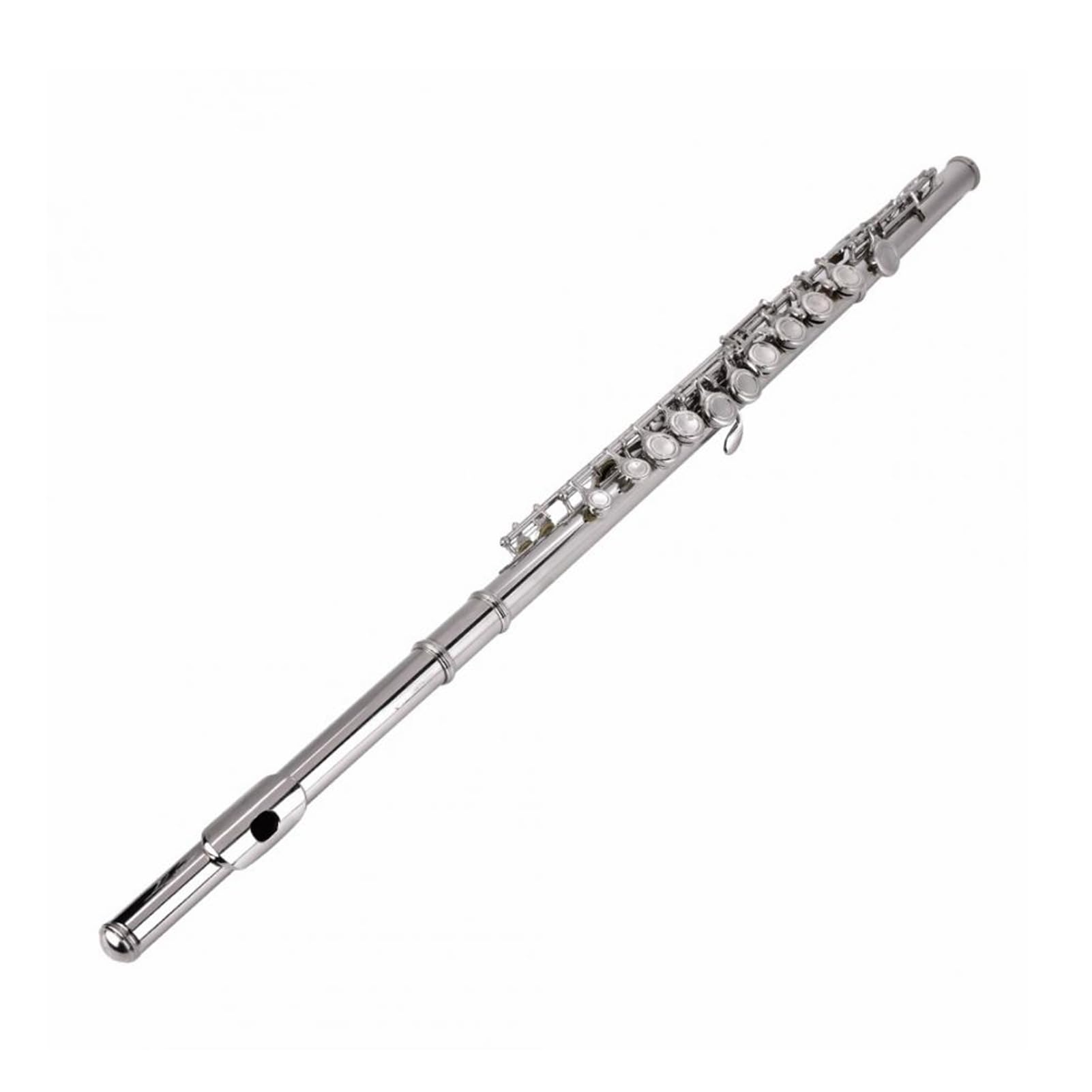 Domary Flauto a Foro Chiuso Placcato Argento 16 Tasti Offset G Split E Flauto con Viti di Regolazione Scatola in Pelle per Principianti