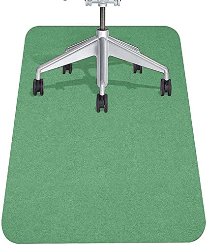 Bürostuhl-Matte, Bodenschutzmatte, rutschfest, PVC, Schreibtischstuhl-Matte für Rollstühle, kratzfeste Bodenmatte für Büro, Wohnzimmer (120 x 120 cm, Dunkelgrün) Cover