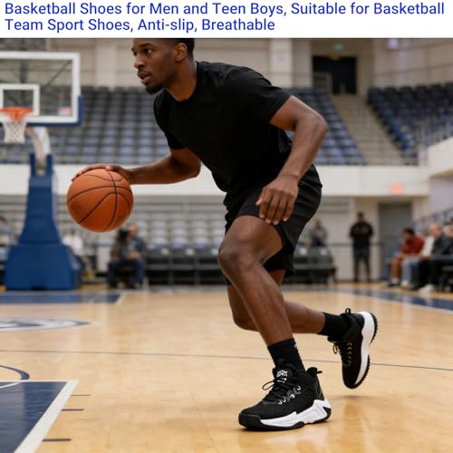 Image of Beita Mens Basketball Shoes High Upper Breathable Sports Shoes Anti Slip