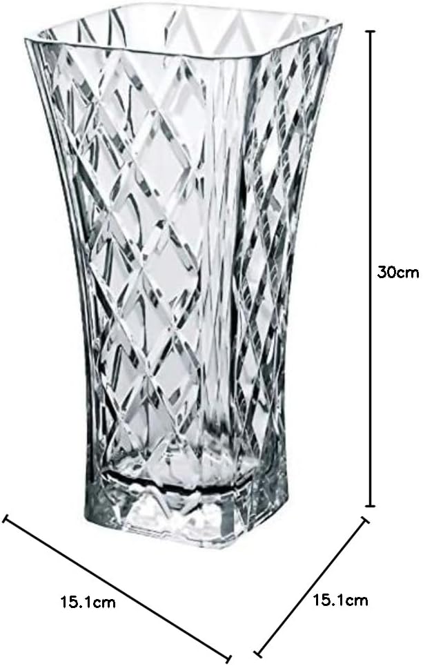 Toyo Sasaki Glass Garnish Flower Base, Made in Japan, Dishwasher Safe, P-26468-JAN Clear, 6.2 x 6.2 x 12.2 inches (15.7 x 15.7 x 30.8 cm)