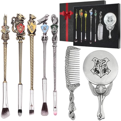 Hary Makeup Brushes Set Gifts Comb Mirror with Gift Box Makeup Brushes Set for Women Pottter Magic Eye Shadow Eyeliner Blending Lip Brush