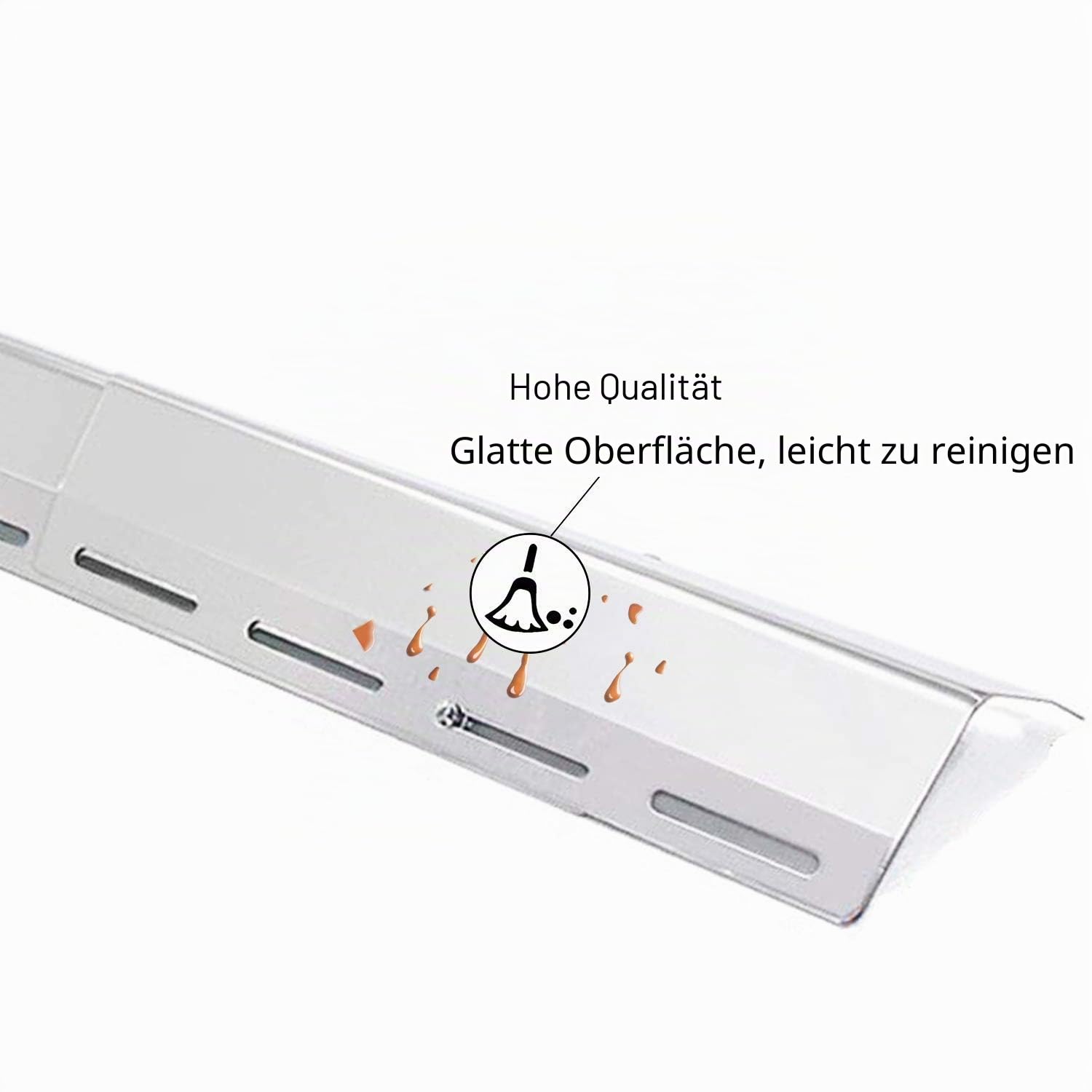 GFTIME Universal Gas Grill Ersatz Edelstahl Brenner, Brennerabdeckung für Enders, Taino, ProfiCook, Campingaz, Charbroil, Landmann, Tepro, Mr Gardener, Rösle Vision G3, Barbecook