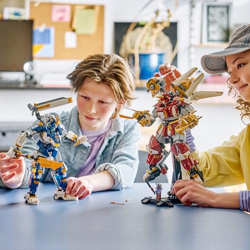 NINJAGO Mech Titanici Gemelli - Giocattolo Ninja con 2 Action Figure e 3 Minifigure tra cui Kai e Nya - Decorazione Cameretta - Regalo per Bambini da 12 Anni in su e per i Fan Adolescenti - 71870 - Lego - Immagine 5