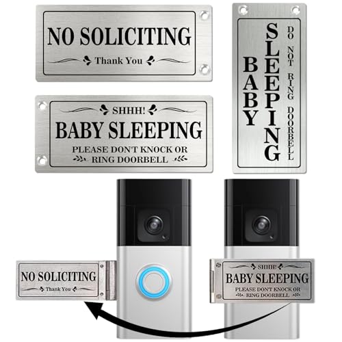 Do Not Disturb Doorbell Sign (Silver BABY SLEEPING)