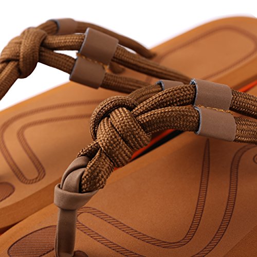 SUMAC Knot Sandals Flip Flops - Unisex Comfortable Cushioned Insole, Soft Weave Thong Strap, Non-Slip Weatherproof Rubber Sole, Durable Design for Everyday Wear3