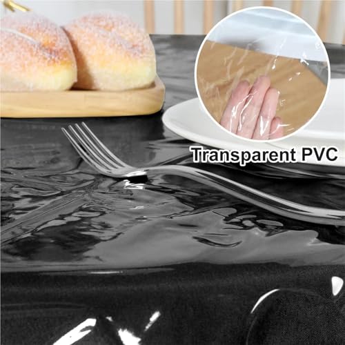 Nappe Transparente PVC pour Repas de Famille et Table à Manger - 6