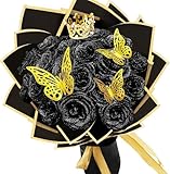 Dremisland Ramo de Rosas con Purpurina Azules 26 Piezas Flores Artificiale Ramo de Rosas Falsas con Tallo Largo Flores Falsas para Novia Boda y compromisos Hogar Jardín Centros de Mesa (Multicolor)