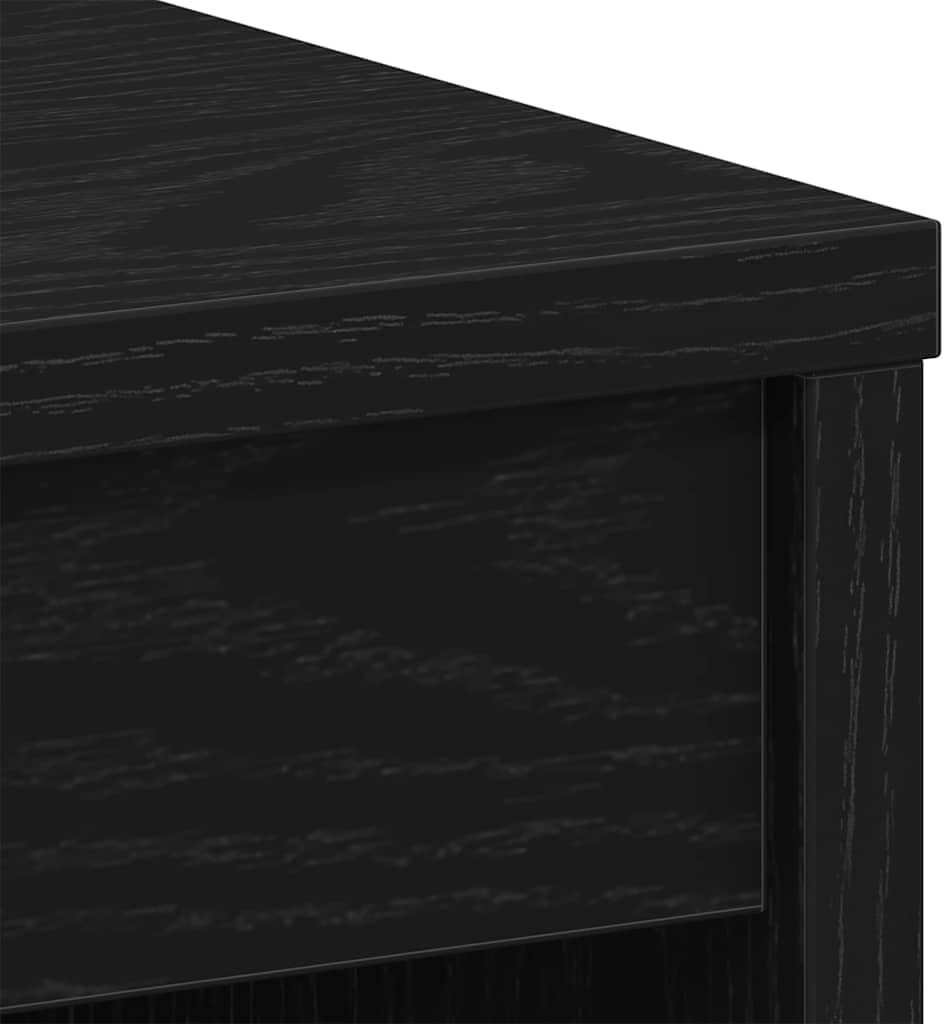 vidaXL Desk Black Oak 35.4x15.7x28.3 Engineered Wood