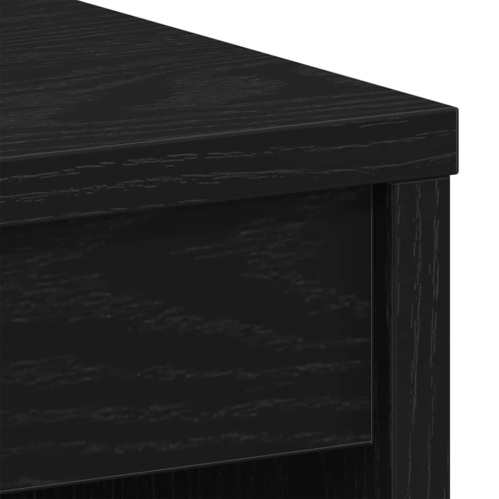 Scrivania in rovere nero, 90 x 40 x 72 cm, moderna scrivania per computer in legno, tavolo da lavoro compatto per casa e studio, stabile tavolo da ufficio