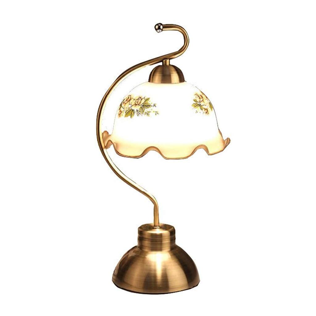 Lampa biurkowa lampy stołowe, lampa do czytania lampa biurkowa sypialnia lampka nocna salon retro kreatywna ściemnianie lampka nocna praca gabinet szklany abażur dekoracja/przełącznik dotykowy/pilot
