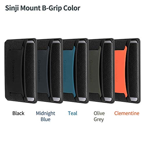 Sinjimoru Detachable Cell Phone Wallet, Wireless Charging Compatible Mobile Phone Grip Stand As Iphone Credit Card Holder For Back Of Phone. Sinji Mount B-Grip Black #TOP5