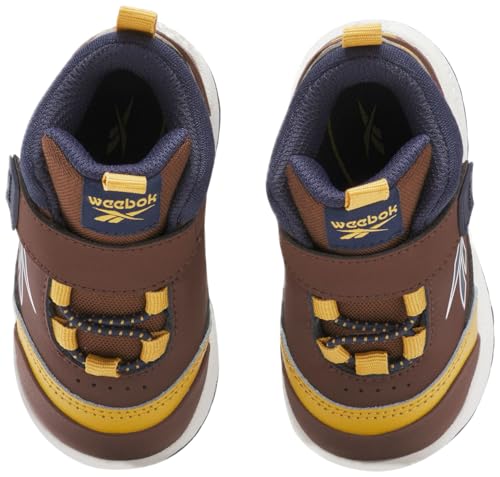 Reebok Unisex Kid's Weebok Clasp Low Sneaker, Unearthed Brown/Vector Navy/Heritage Gold, Infant 6 - image 3